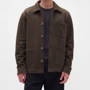 Men's GAP workwear chore jacket /Casual Button-Front Brown Jacket